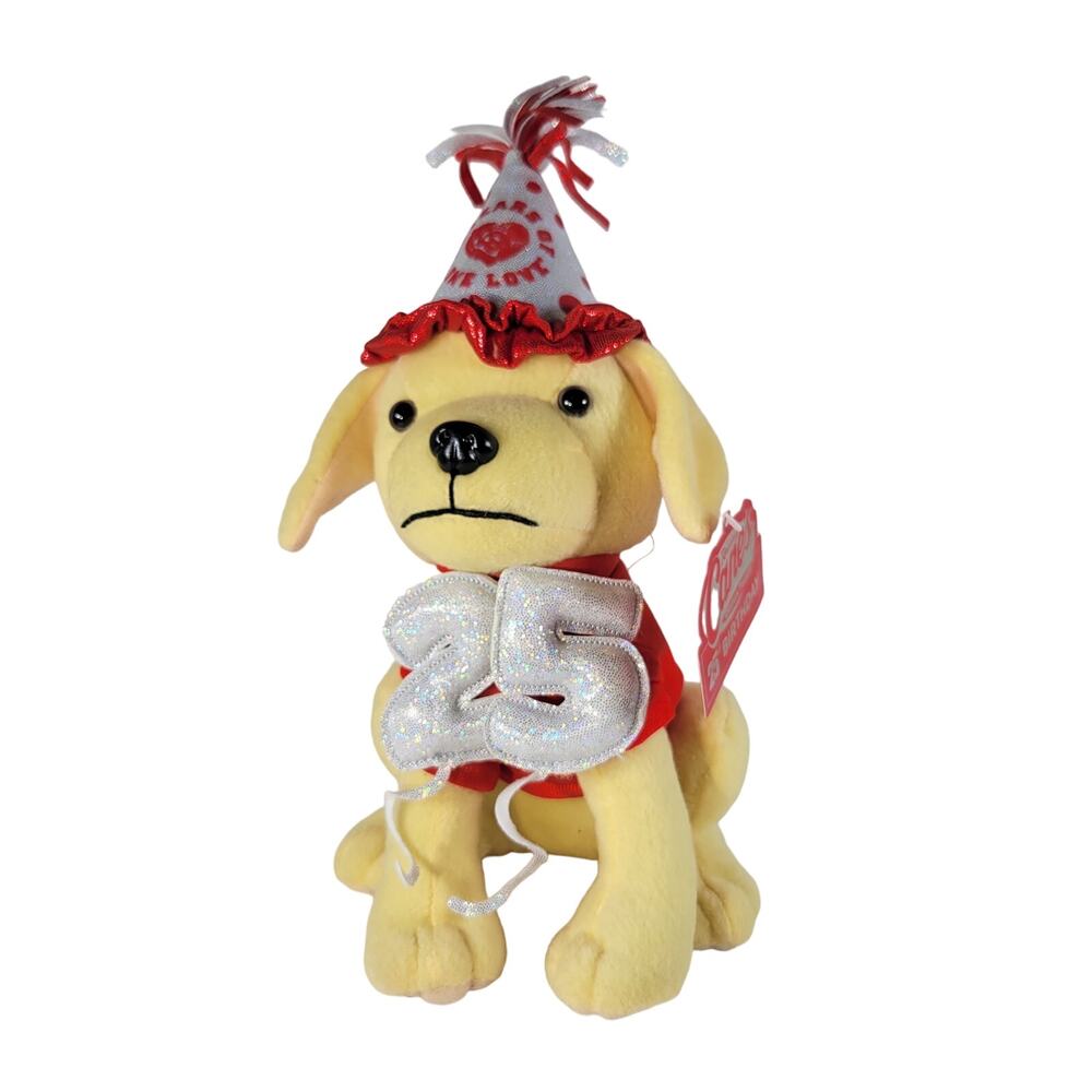 Raising Cane's 25th Birthday Dog Plush, Collectible Stuffed Animal
